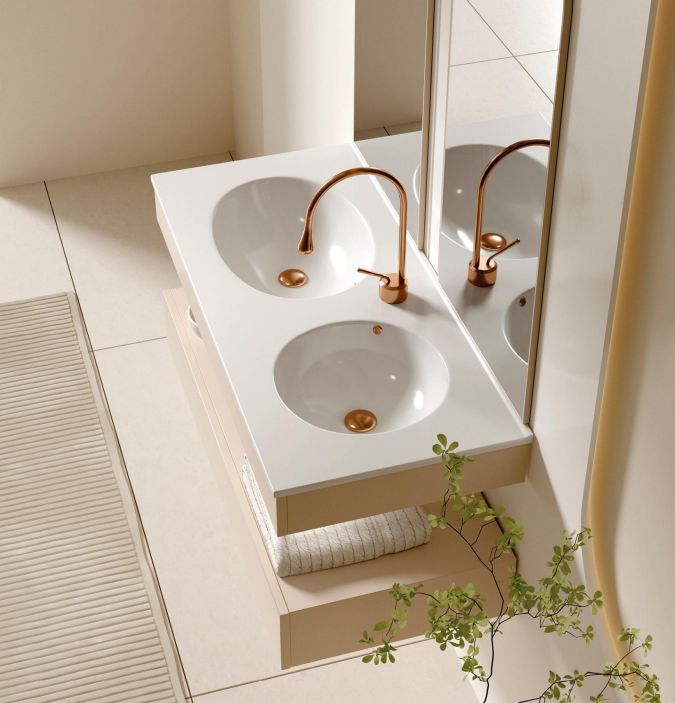 Раковина Double SELLA (805х460х180) двойная накладная Ceruttispa