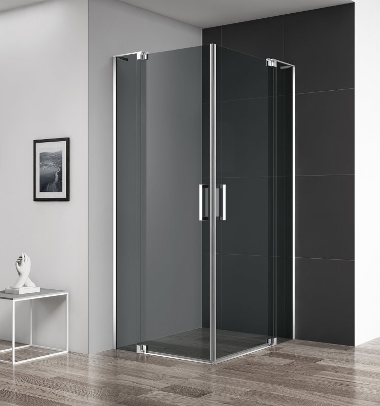Душевой уголок Cezares SLIDER-AH-2-90/100-100/110-GRIGIO-Cr хром