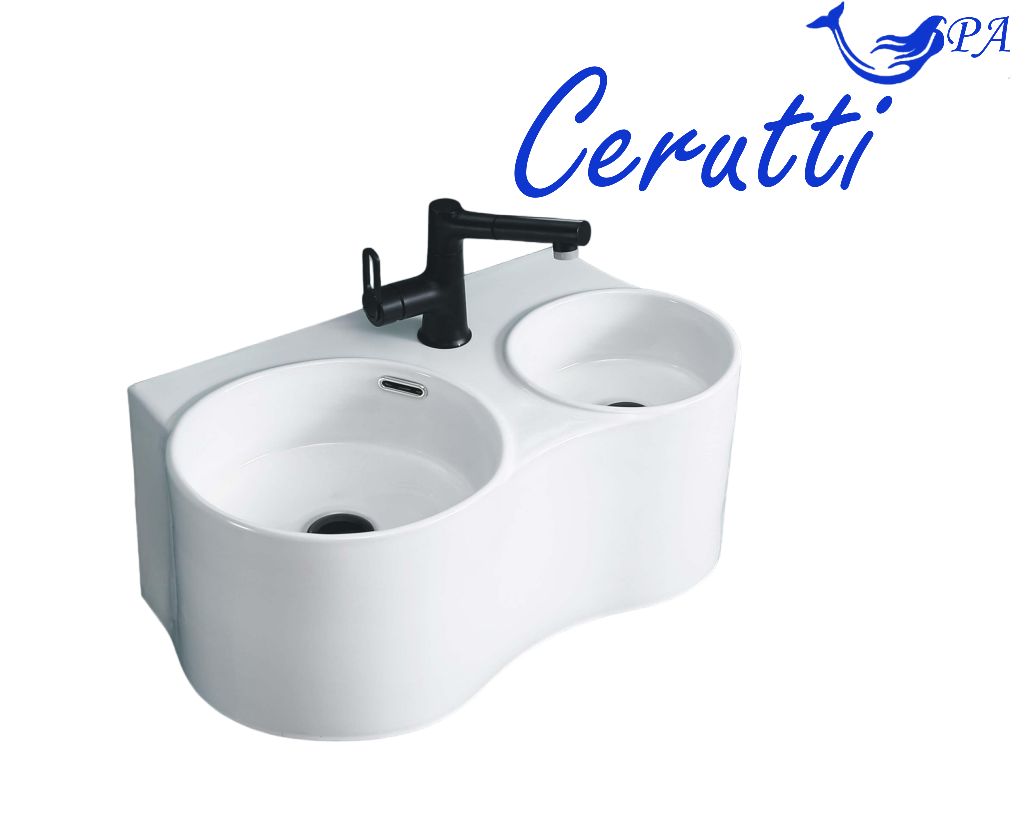 Раковина Double AMI (620х380х300) двойная подвесная Ceruttispa