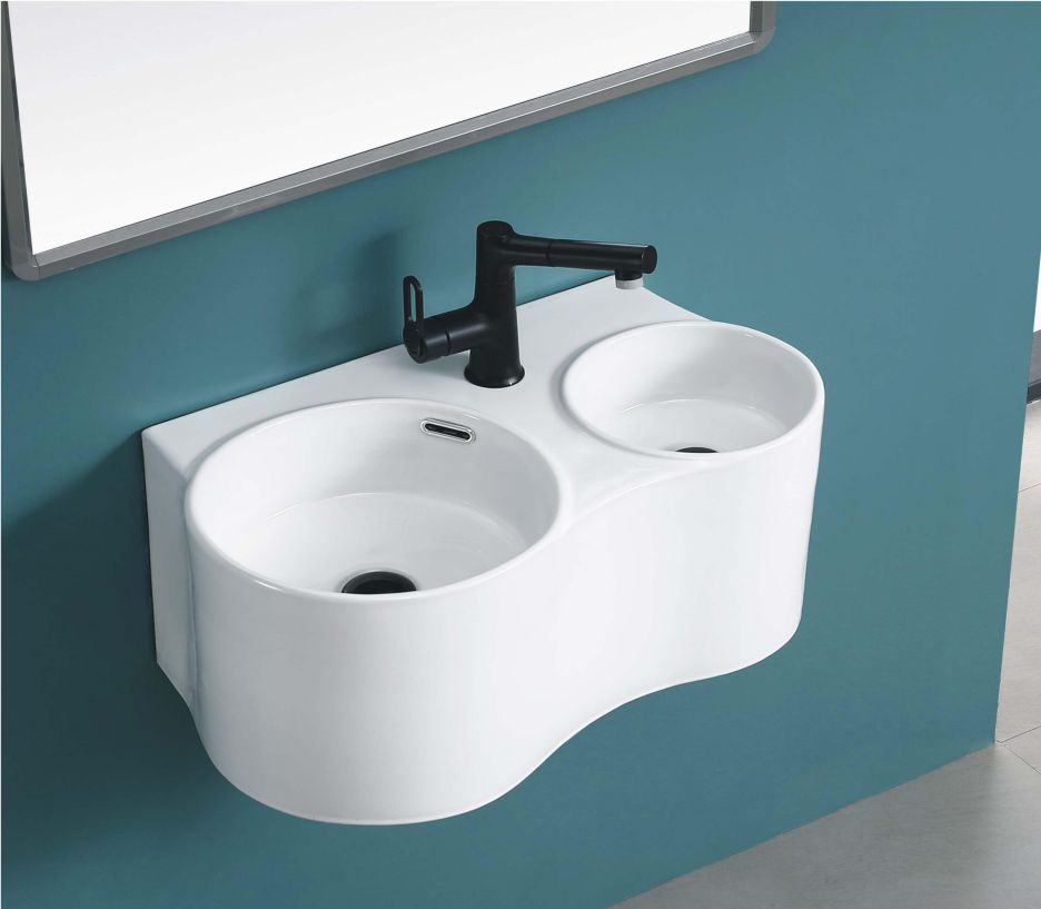 Раковина Double AMI (620х380х300) двойная подвесная Ceruttispa