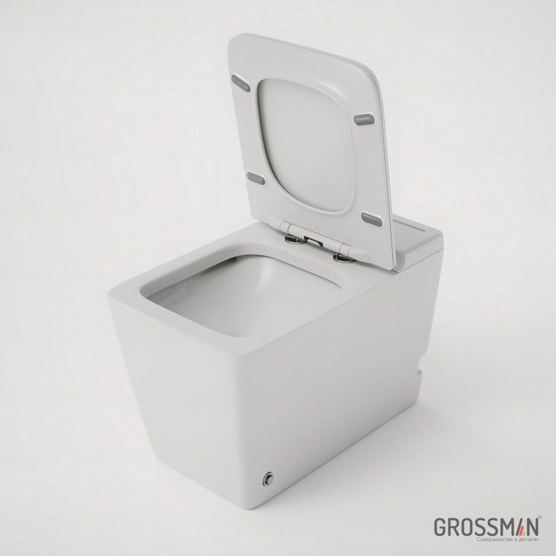 Унитаз GR-PR5501 impuls (570*360*450) БЕЛЫЙ приставной с тонкой крышкой, 1 место