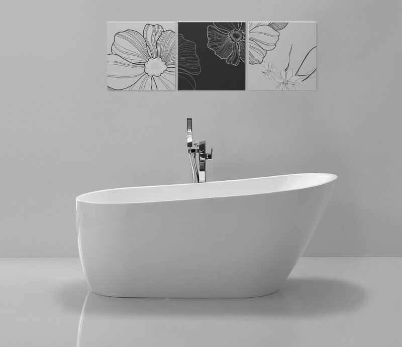 Акриловая ванна без перелива BELBAGNO BB62-1700-W0, 1700х720х720