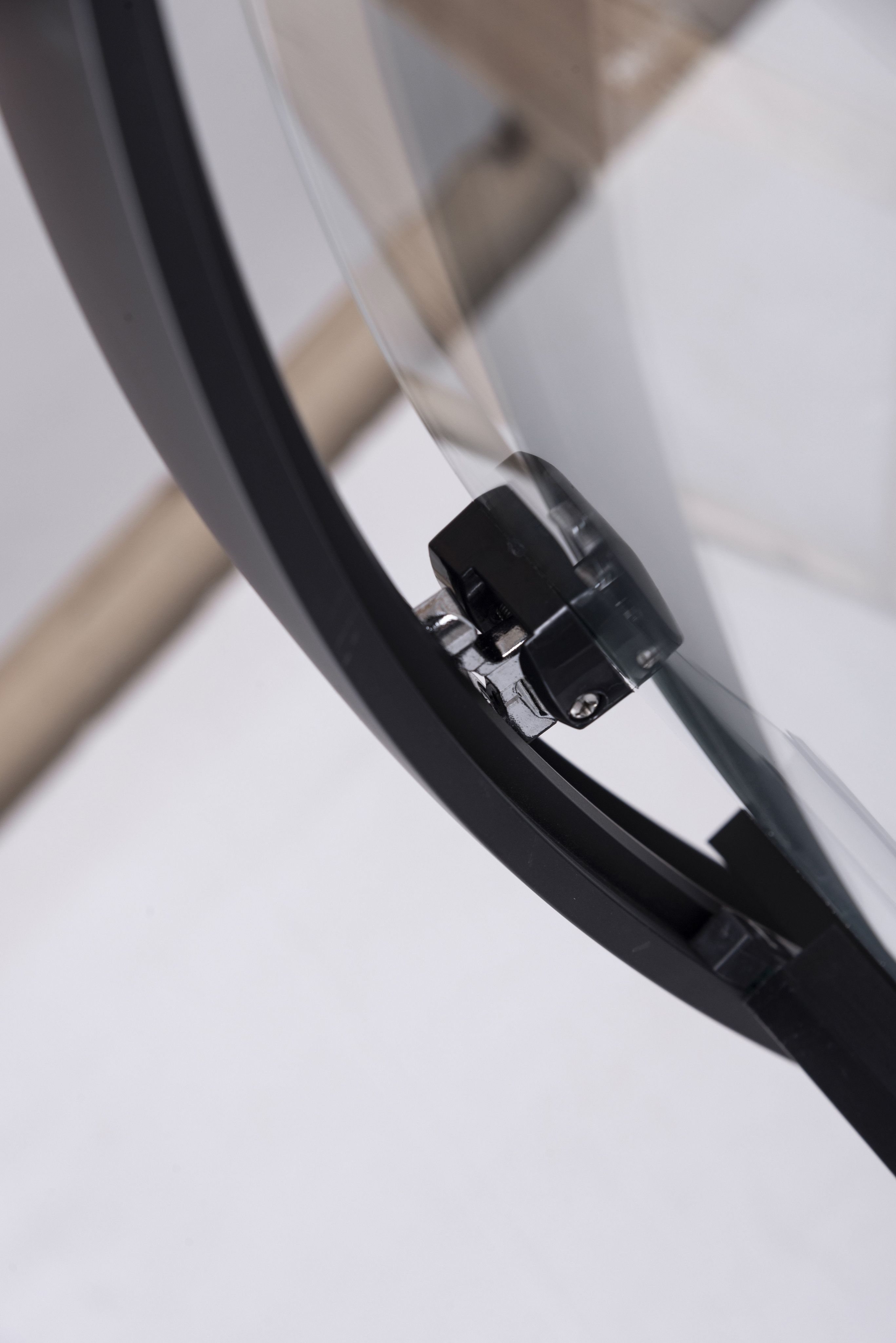Душ.ограждение NG-6806-08 BLACK (90*90*190) полукруг, двери раздвижные, 1 место