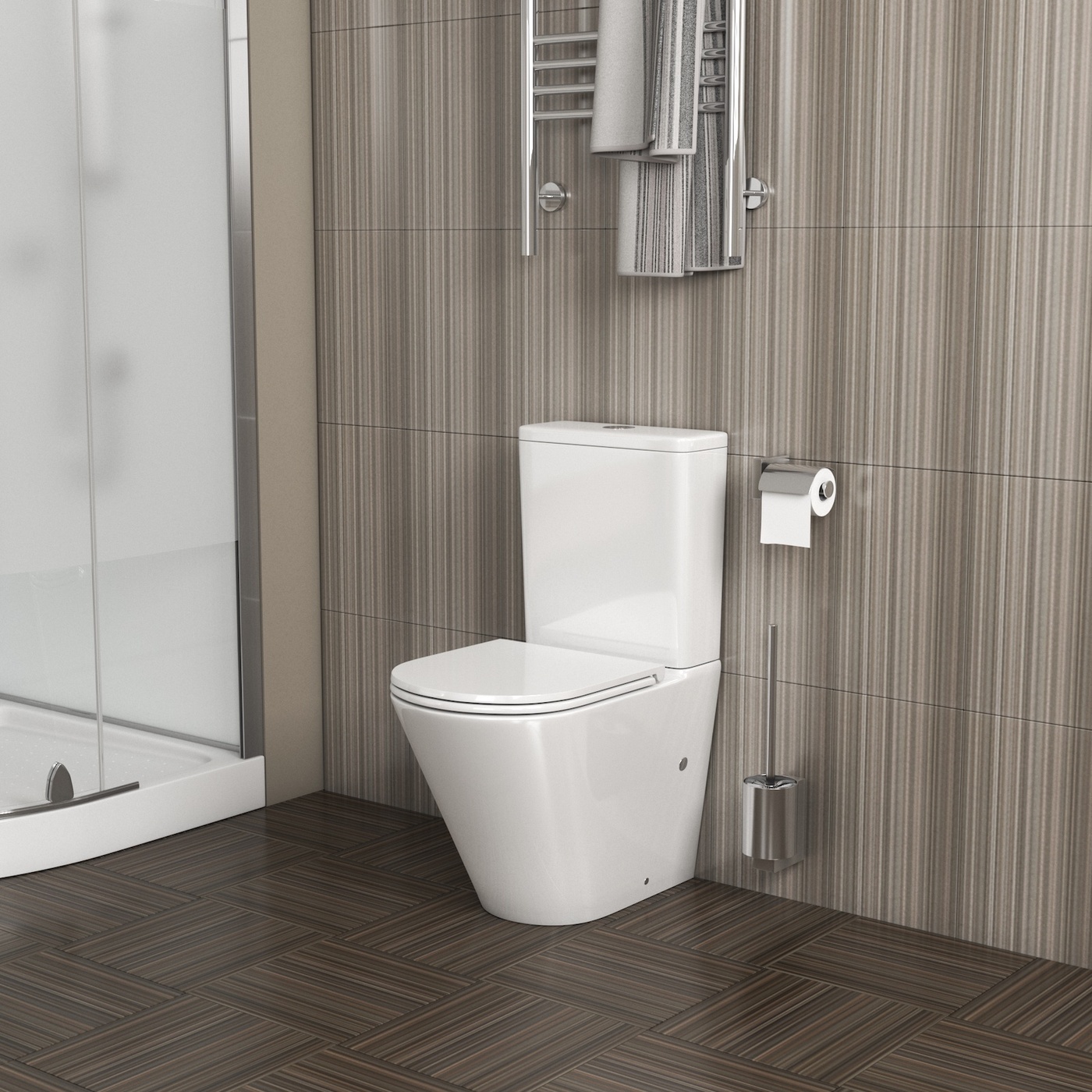 Унитаз Grossman GR-4450S (605*380*825) белый глянцевый напольный безободковый с тонкой крышкой