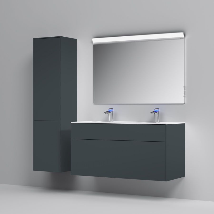 M50AFHX1203GM Inspire V2.0, База под раковину, подвесная, 120 см, 3 ящика, push-to-open, графит мато