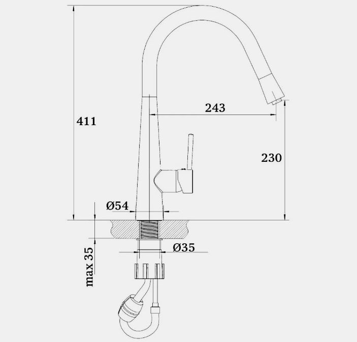 Смеситель для кухни Ganzer Stefan GZ12025F