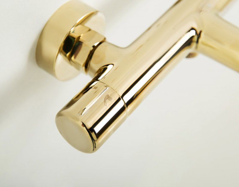 Смеситель для ванны и душа, золото Belbagno UNO-VASM-ORO