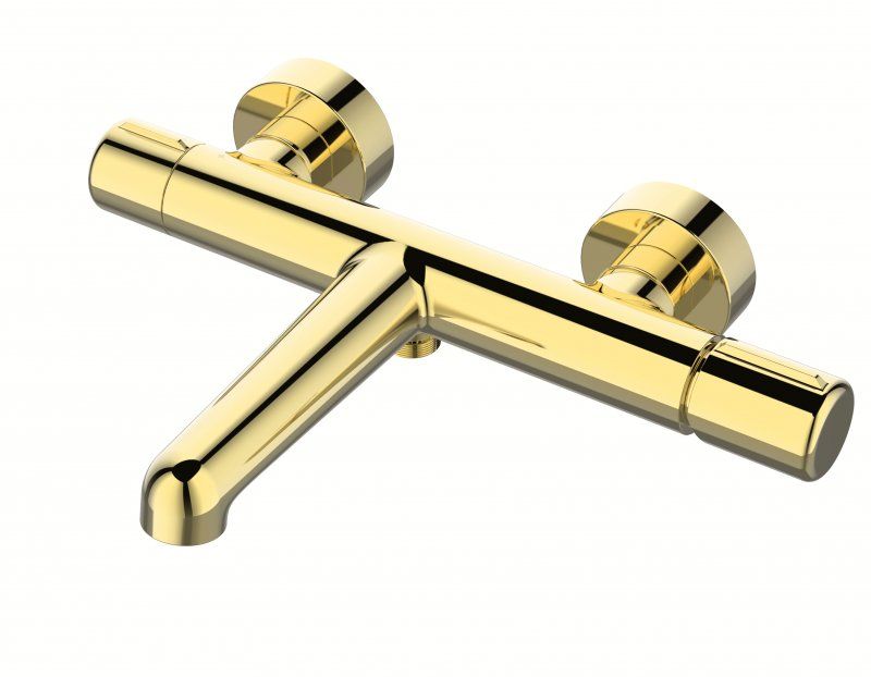 Смеситель для ванны и душа, золото Belbagno UNO-VASM-ORO