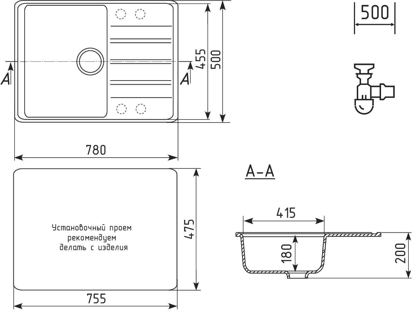Мойка кухонная Сорренто VZ 780-02 лен
