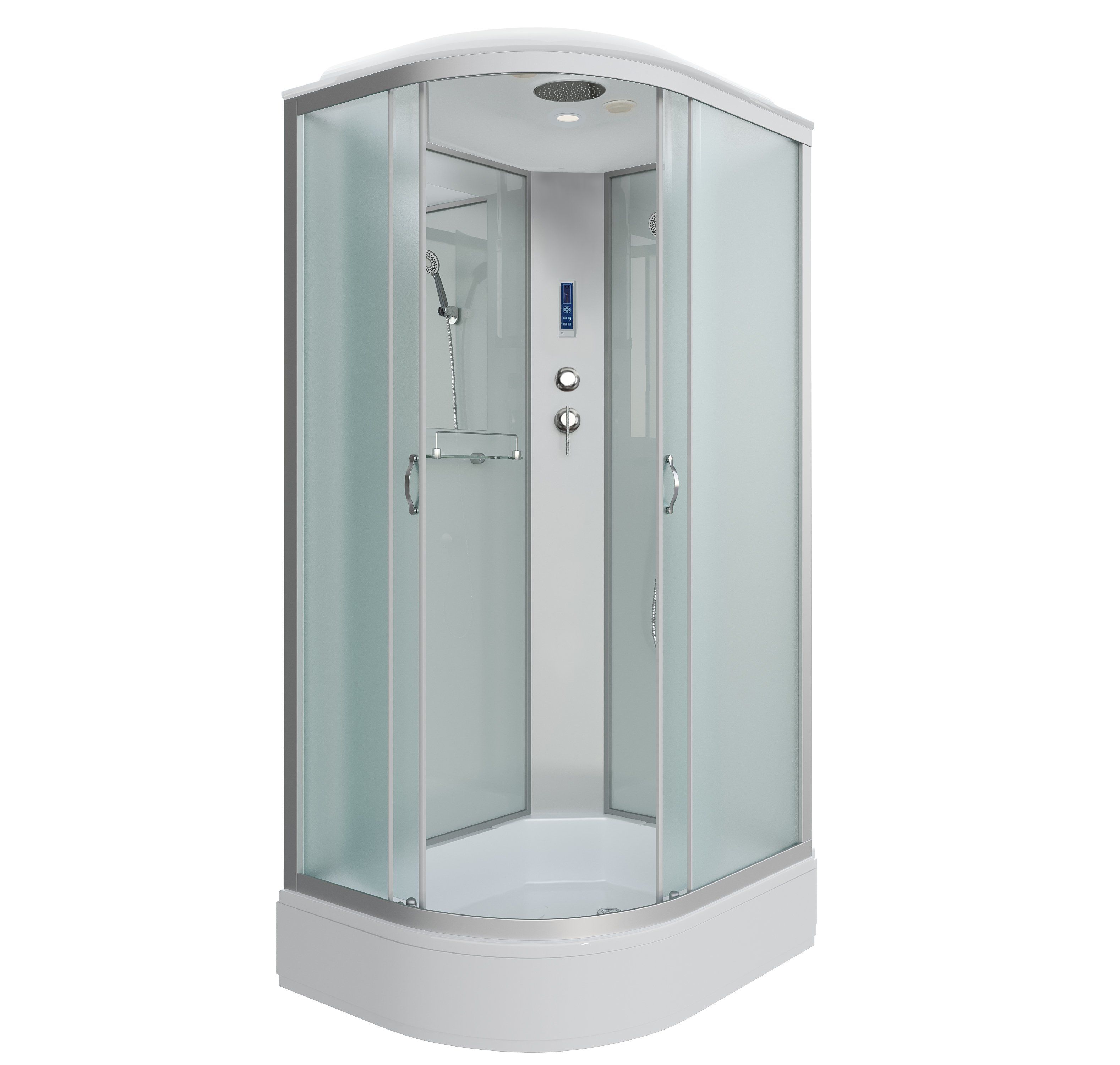 Душ.каб. NG-33094-14RP (1000х900х2150) средний поддон (26см) стекло МАТОВОЕ 4 места