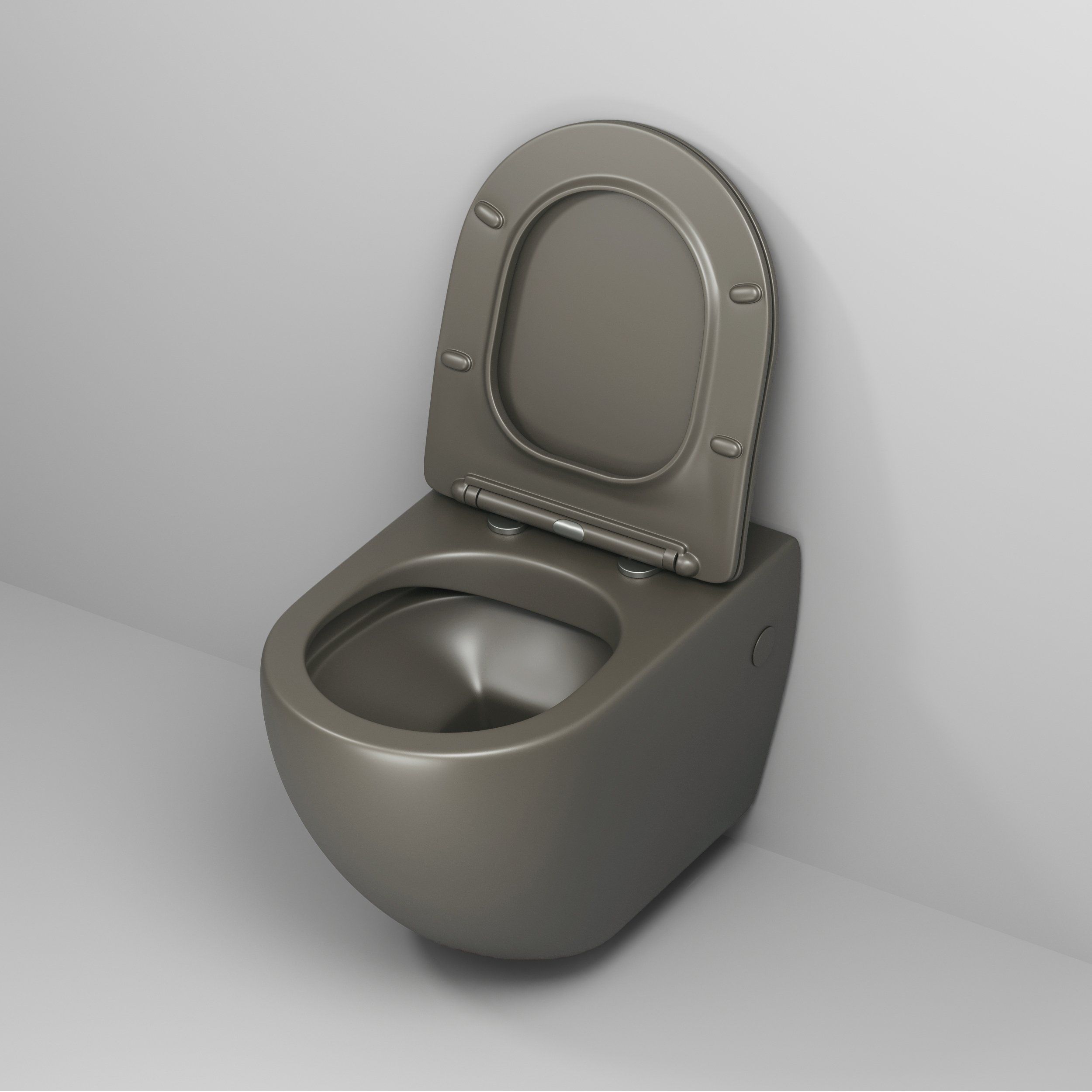 Унитаз GR-4411GSMS Color (550*365*395) ХАКИ МАТОВЫЙ подвесной БЕЗОБОДКОВЫЙ