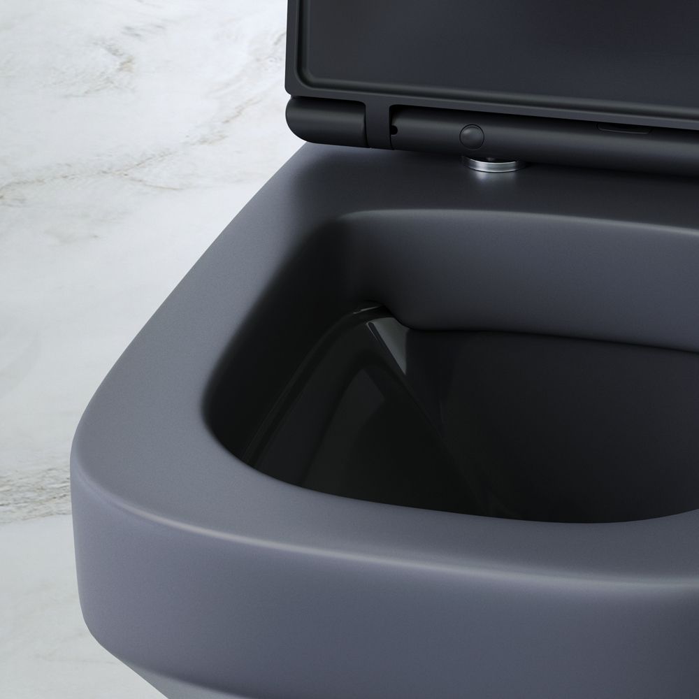 C50A1700MBSC Inspire V2.0 подвесной унитаз FlashClean с сиденьем микролифт, черн мат