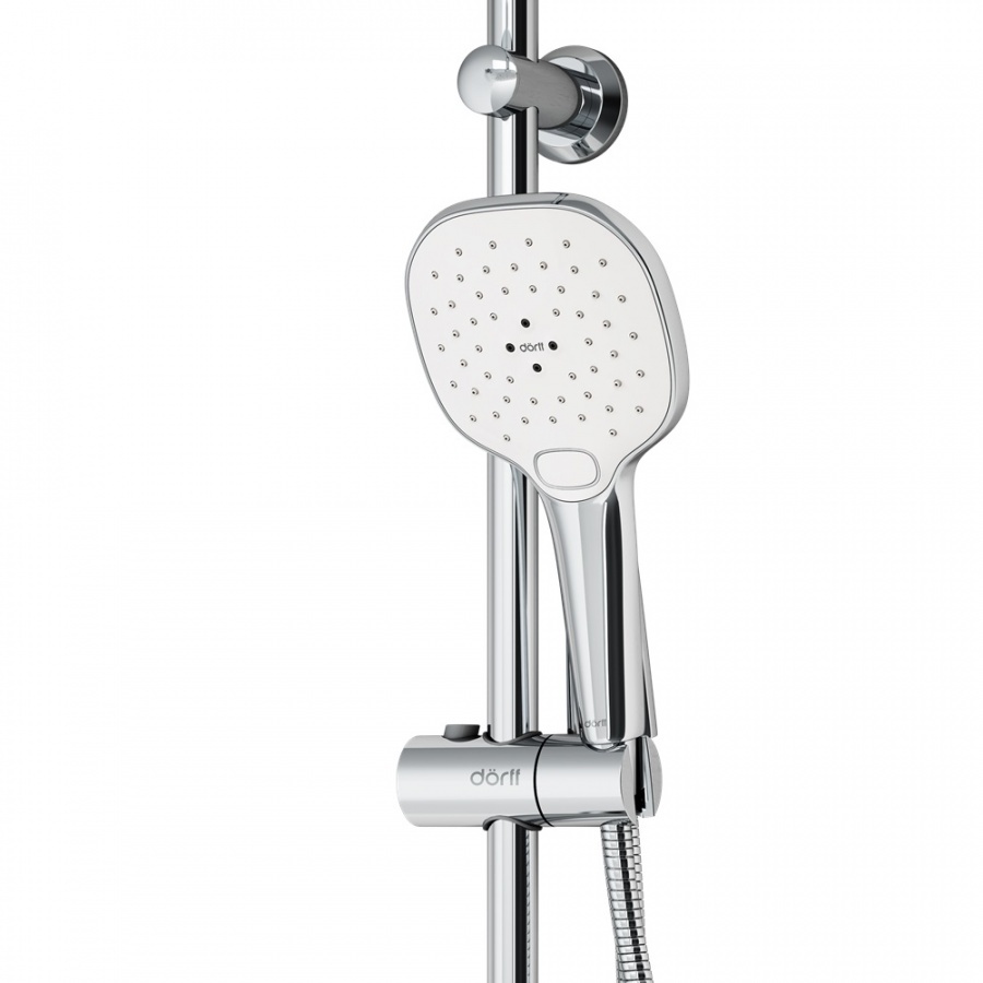 D0108000BL Comfort душевой комплект, ручной душ 1F, стойка 600 мм, черный