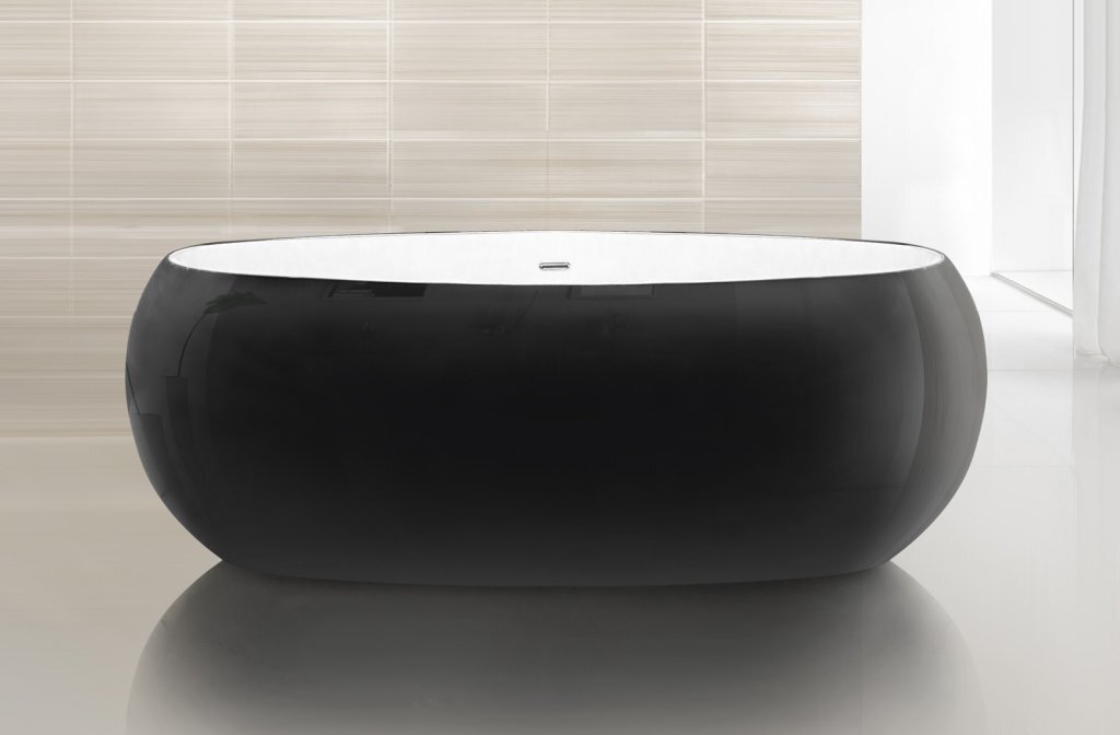 Акриловая ванна BELBAGNO BB18-NERO/BIA