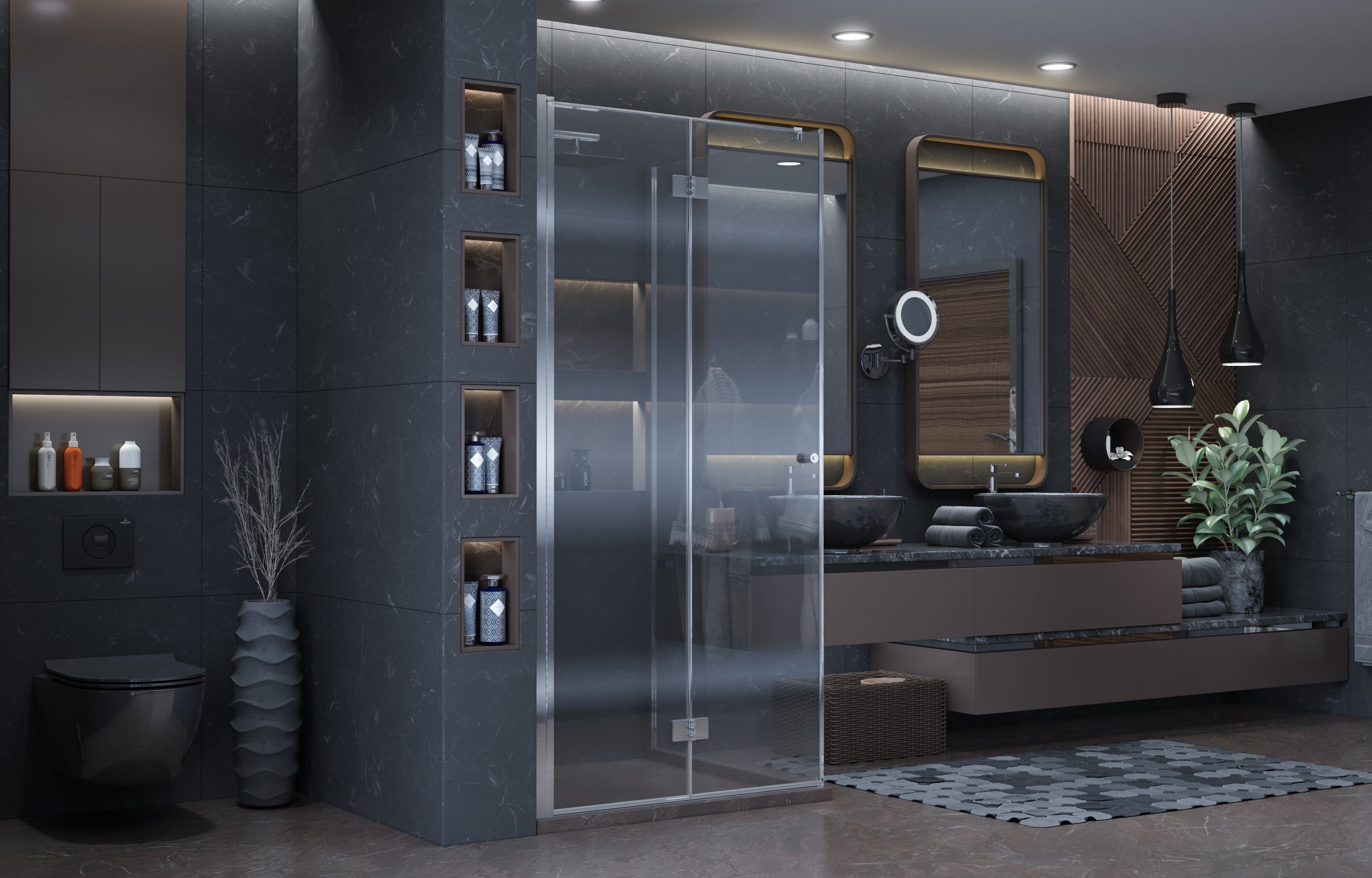Душ. ограждение Ambassador Diamond 12011106L (1000x1000x2000), 1 место