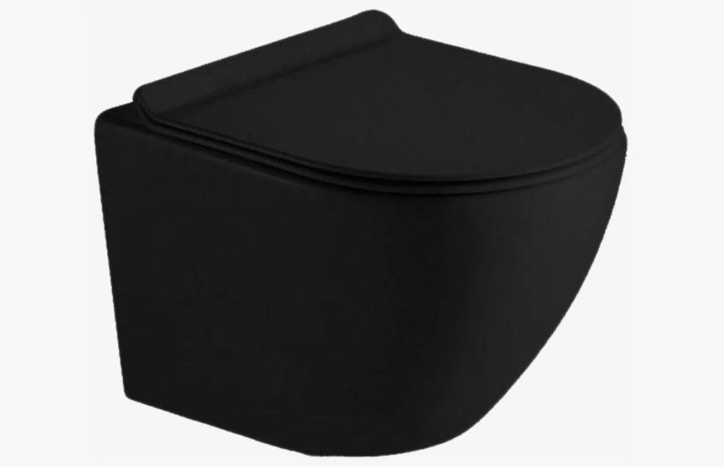 Унитаз подвесной Zandini Garda Z19-05MB безободковый, черный матовый