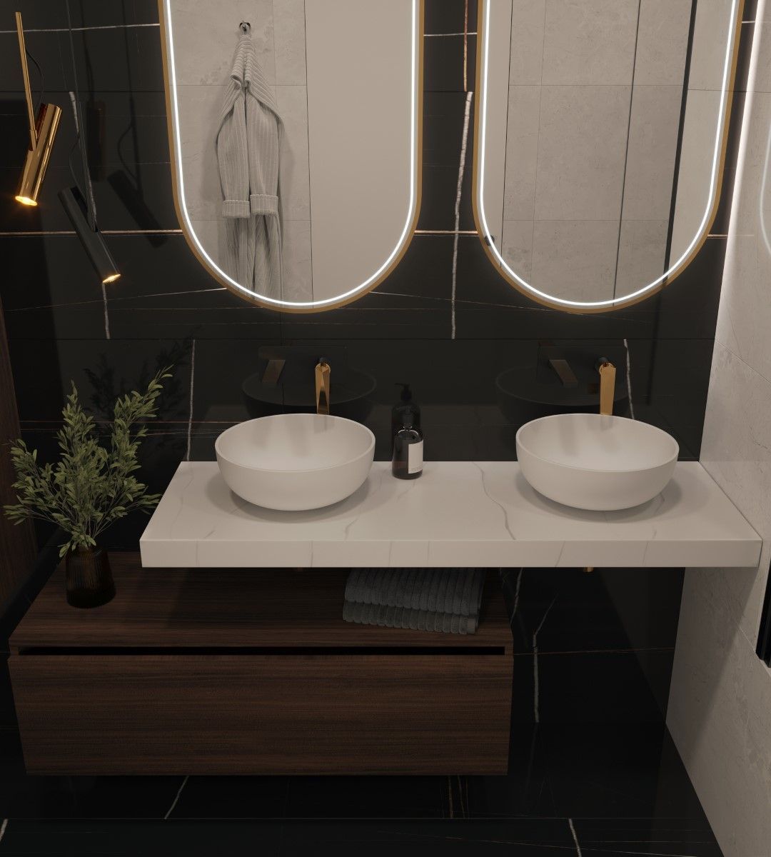 869-140-CLCT Boheme Столешница прямая FLAT CALACATTA 1410*460*70