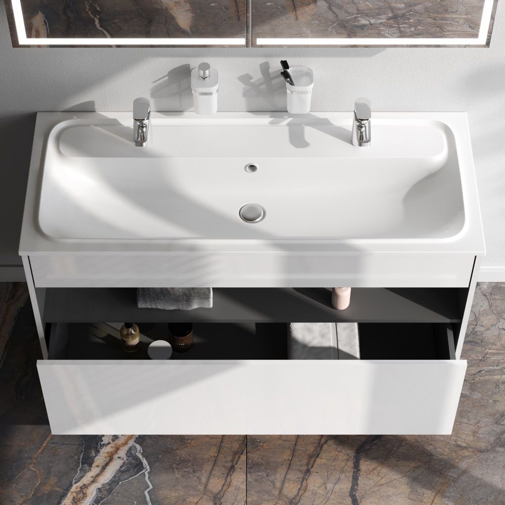 M8FFUX1201WG Func, База с нишей, 1 ящик (pull-out), 120 см, цвет белый глянец