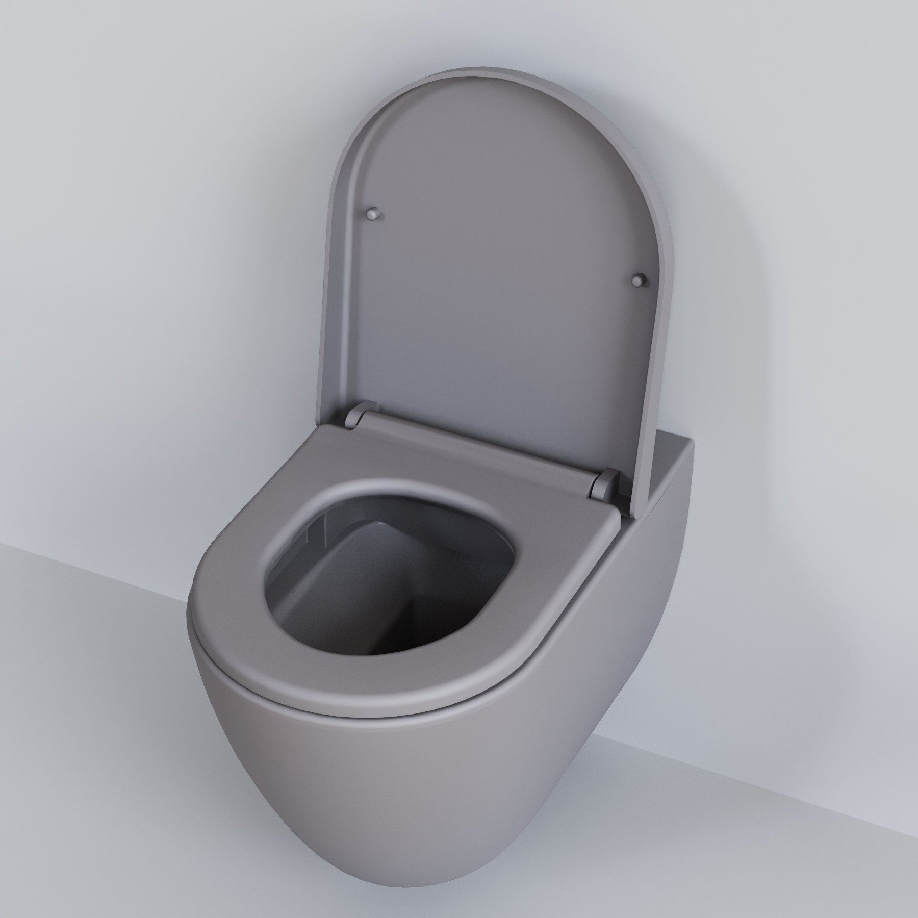 Унитаз Queen 113T20301R (570*360*400) СЕРЫЙ МАТОВЫЙ подвесной БЕЗОБОДКОВЫЙ, 1 место