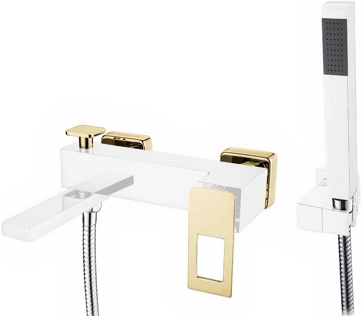 Смеситель для ванны WhiteGold_Комплект