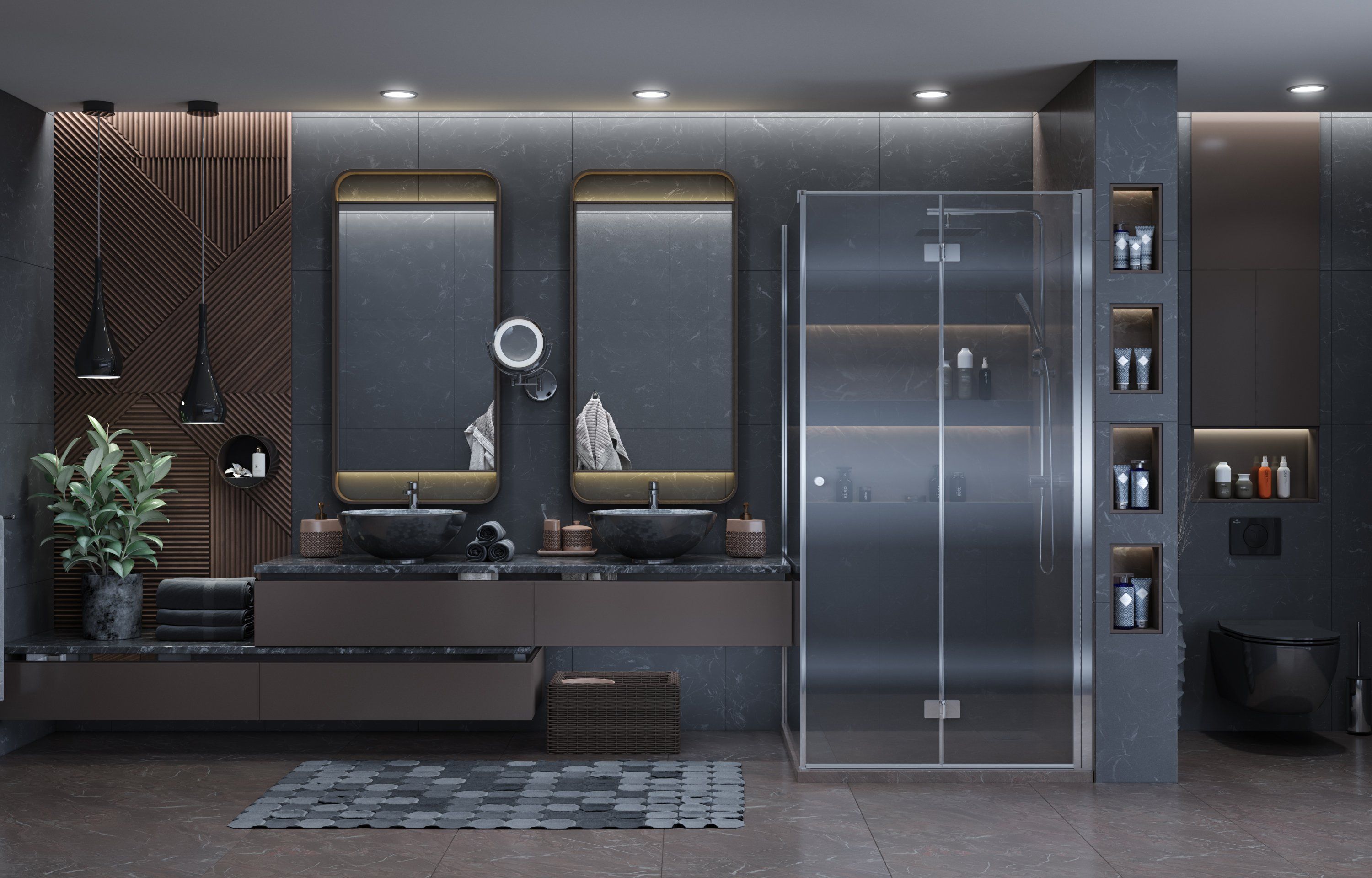 Душ. ограждение Ambassador Diamond 12011105R (900x900x2000), 1 место