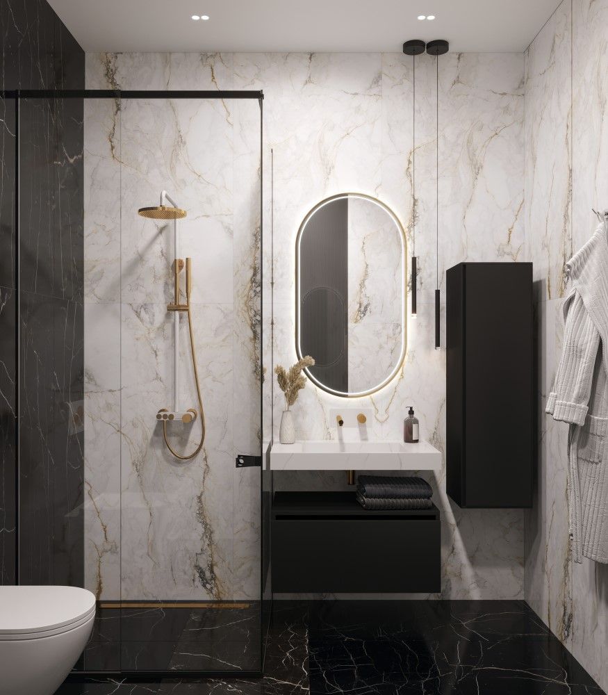 859-080-CLCT Boheme Столешница моноблок FLAT CALACATTA (810*452*80)