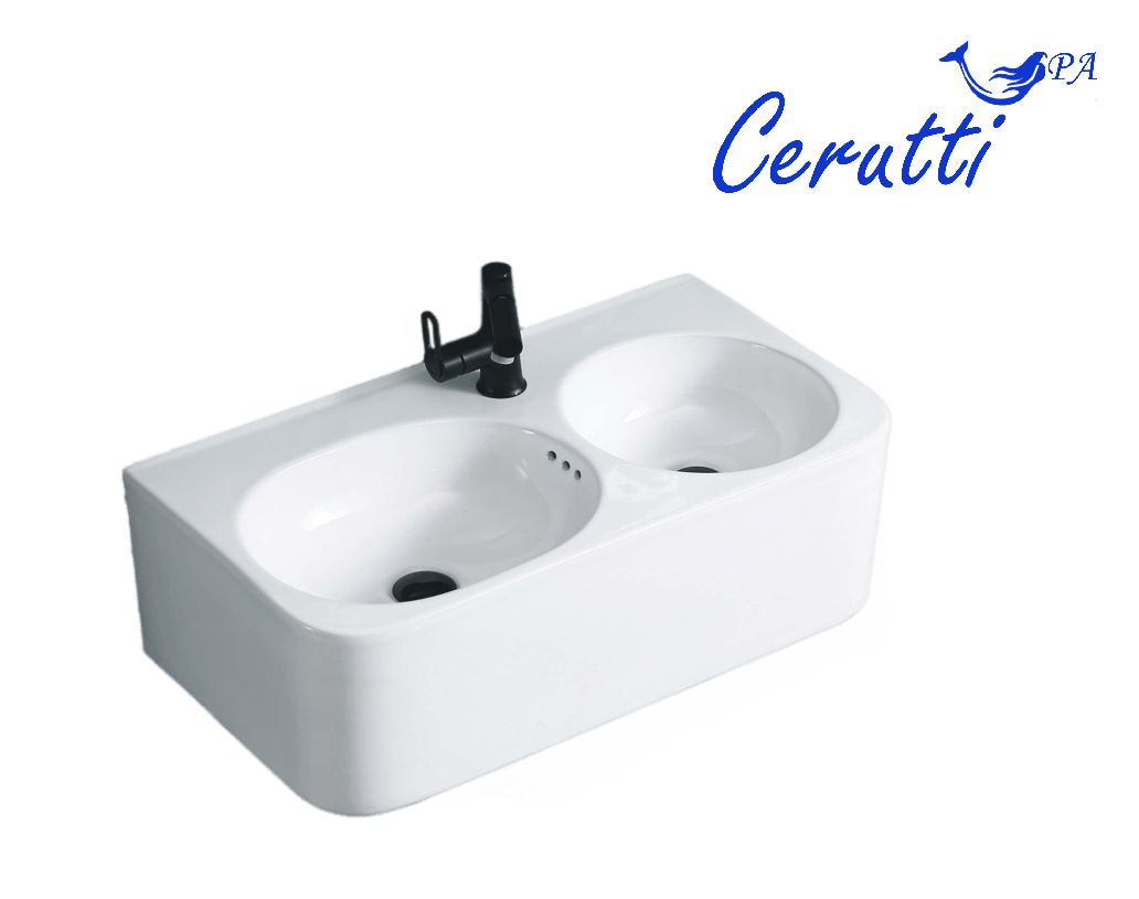 Раковина Double BRENTA (750х400х300) двойная подвесная Ceruttispa