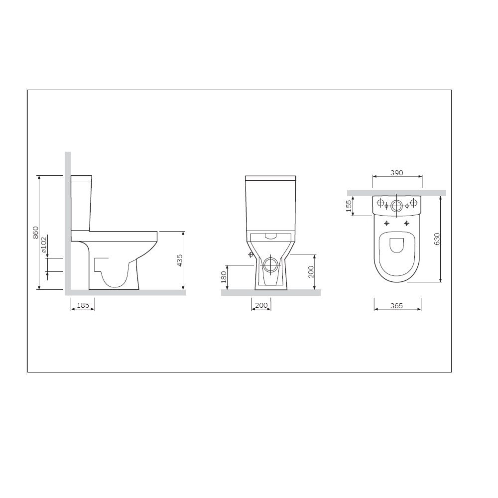 C708600WH Spirit V2.0 Напольный унитаз FlashClean