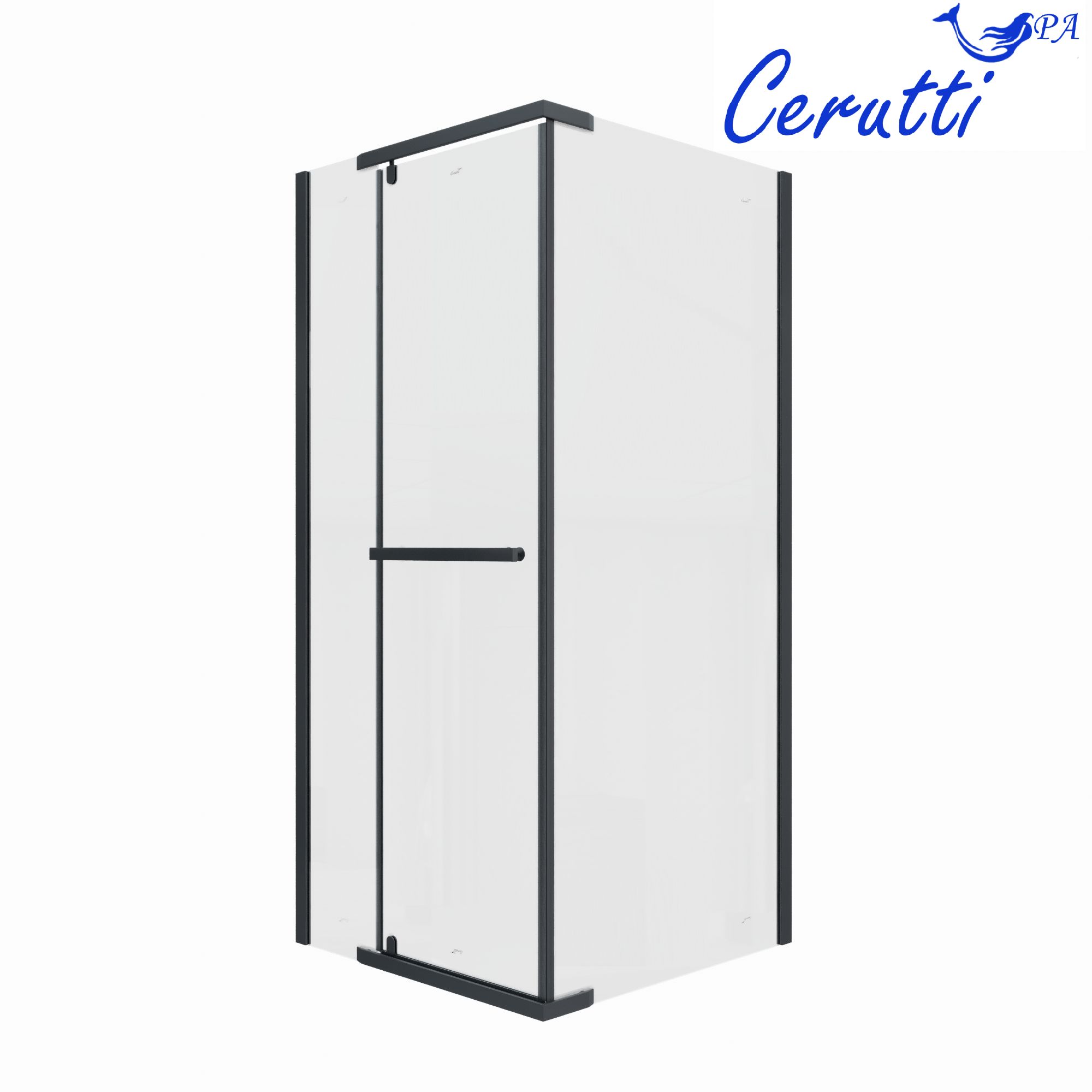 Стеклянное Ограждение MIMI ZQ91B душевое Ceruttispa без поддона (90x90x195)