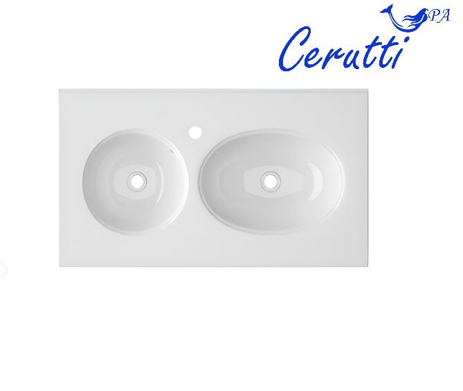 Раковина Double CHIKA (805х460х180) двойная накладная Ceruttispa