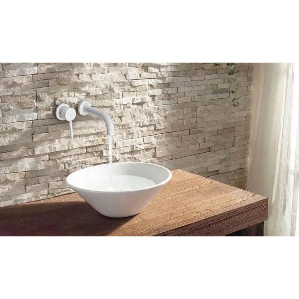 Смеситель для раковины срытого монтажа REA LUNGO WHITE + BOX