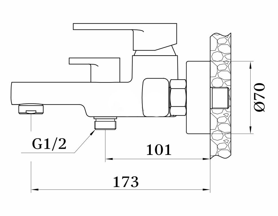 Смеситель для ванны GANZER STEFAN GZ12031D