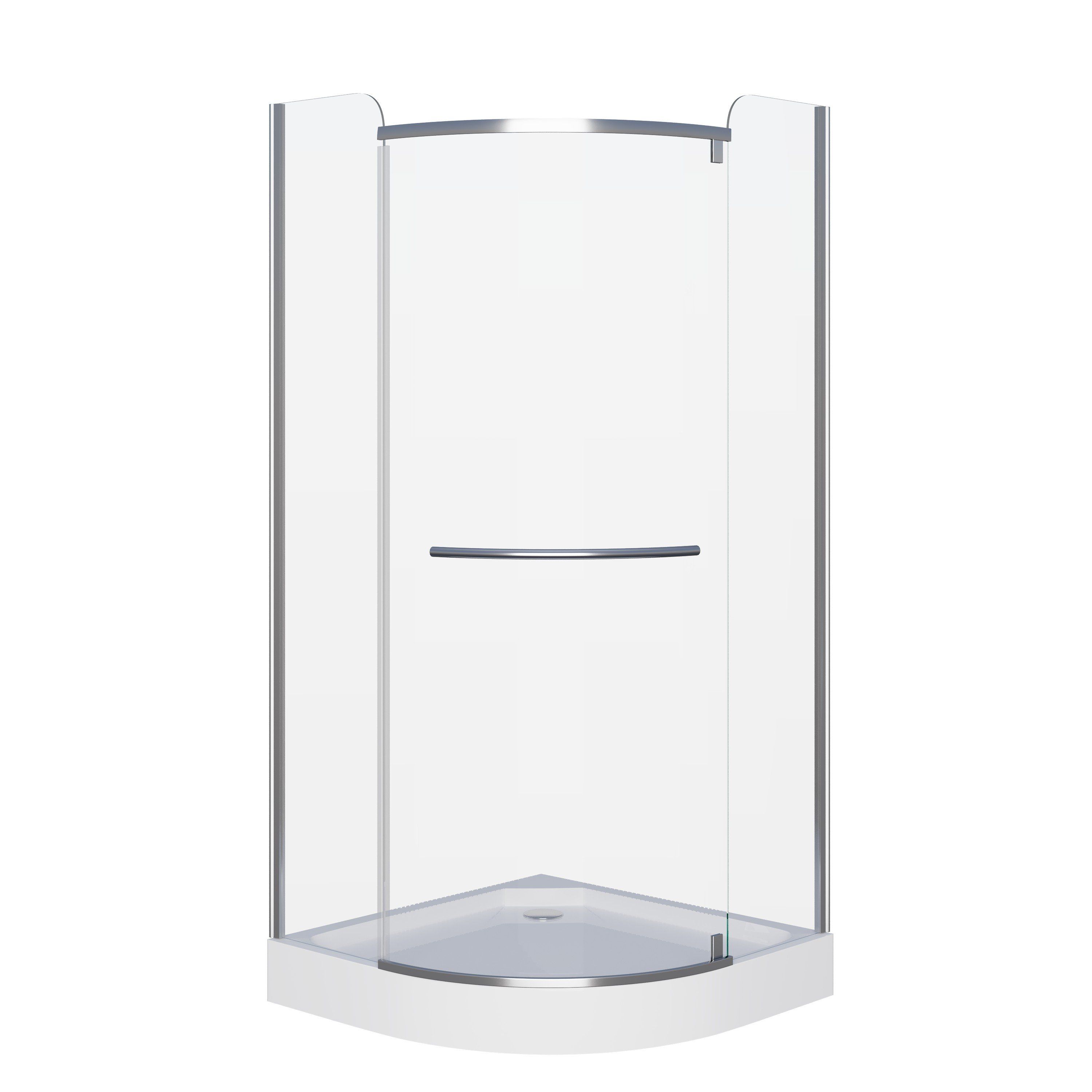 Душ.ограждение GR-7090 Classic 90*90*190 полукруг, дверь распашная 1 место