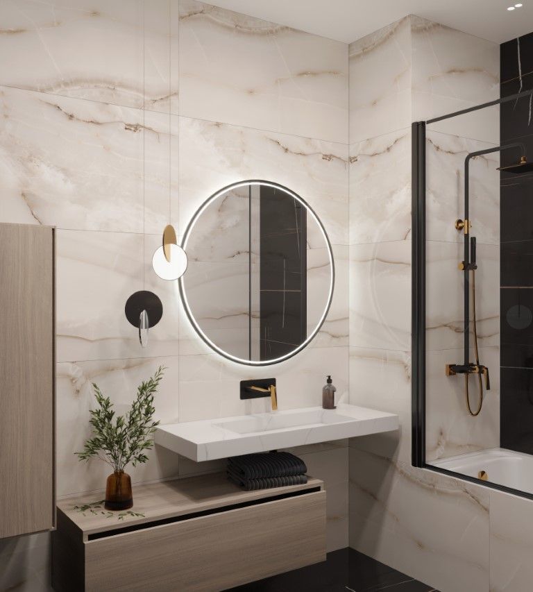 859-120-CLCT Boheme Столешница моноблок FLAT CALACATTA (1210*452*80)