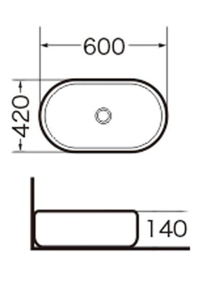 Раковина GR-3015 (600*420*140)