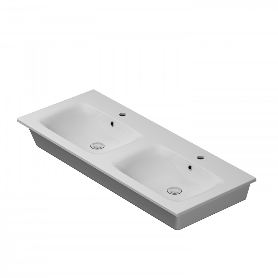 M70AWCD1202WG Spirit V2.0, Раковина мебельная, керамическая, 120 см, встроенная, цвет: белый, глянец