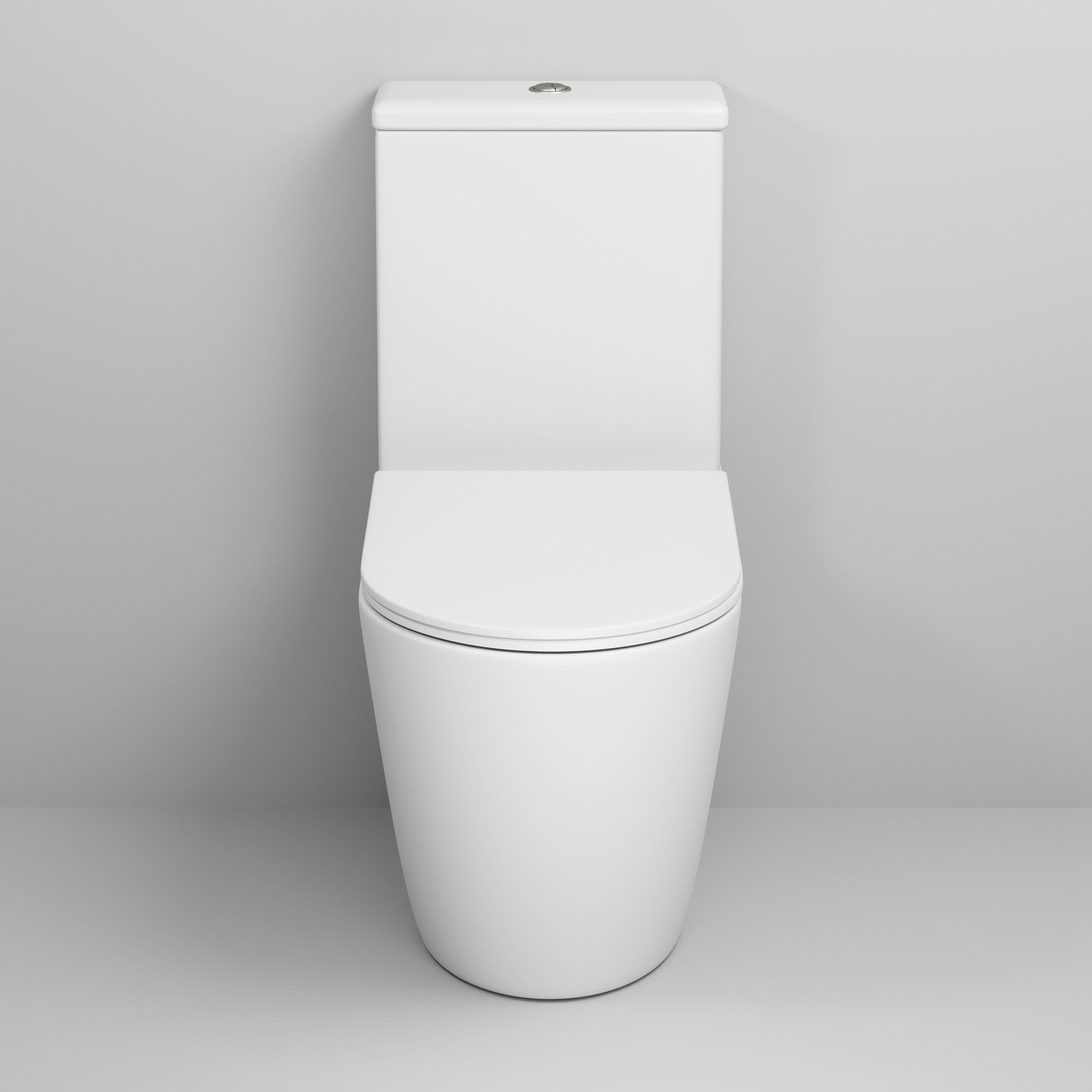 Унитаз GR-4480MS Color (620*365*810) БЕЛЫЙ МАТОВЫЙ напольный БЕЗОБОДКОВЫЙ с тонкой крышкой, 2 места