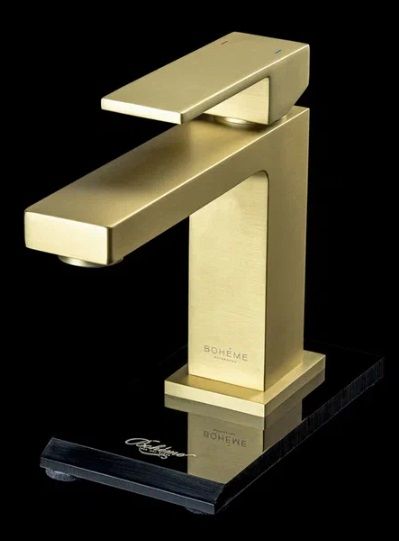 Смеситель для умывальника QUBIC Matt Gold