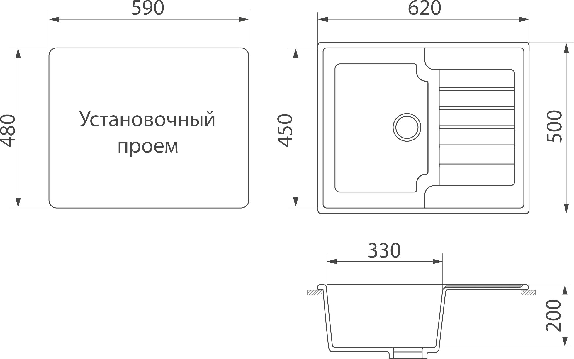 Мойка кухонная Белла BMC-13S-302 песочная