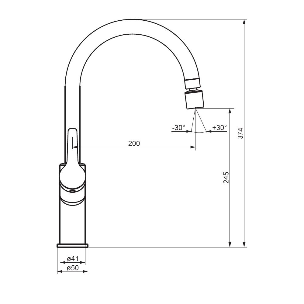 DX310722300 Eclipse, смеситель для кухни с двухрежимным регулируемым аэратором, черный
