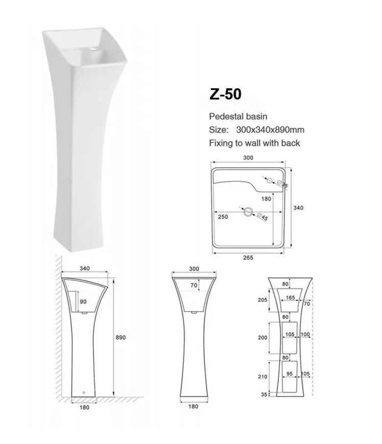 Раковина напольная Zandini Z-50