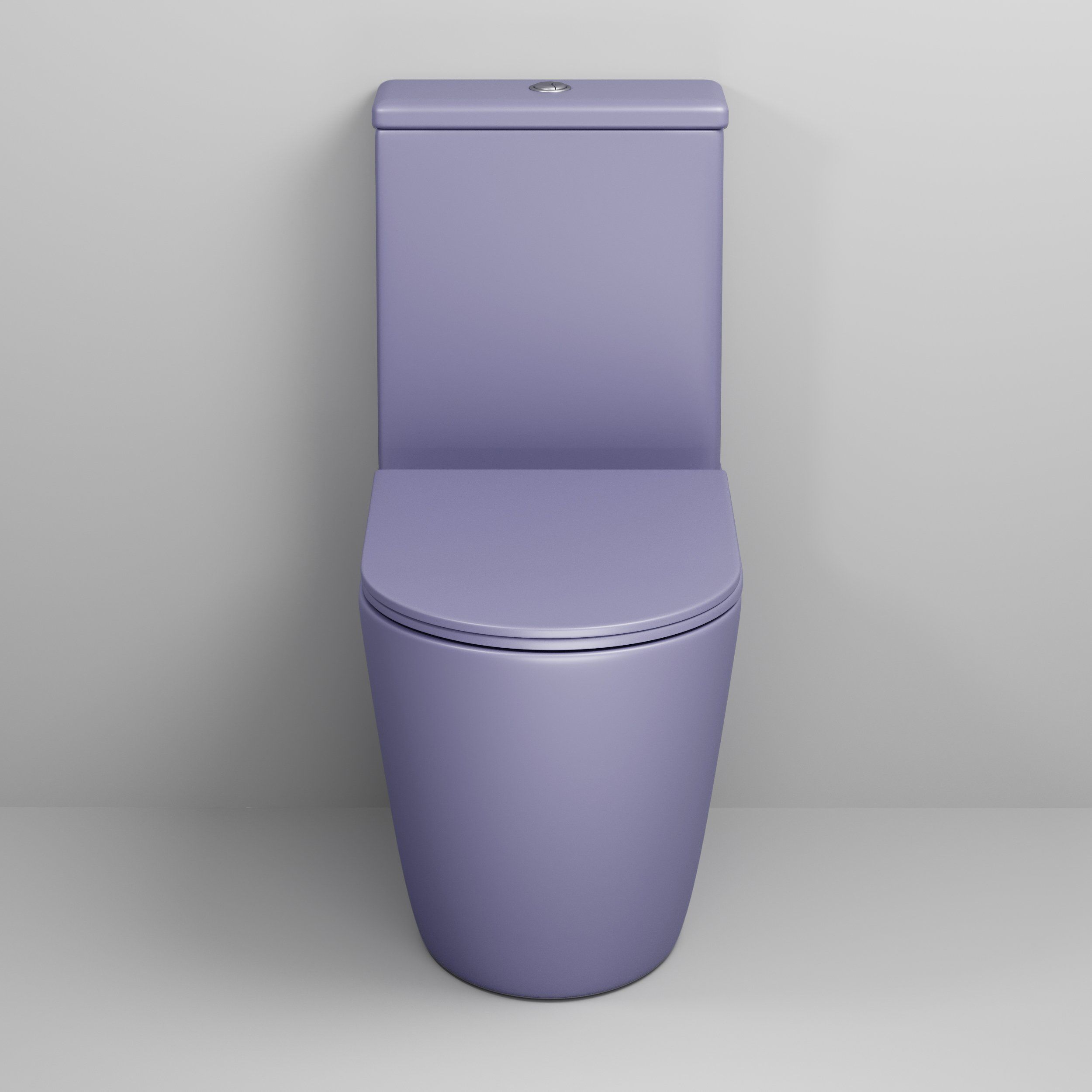 Унитаз GR-4480LIMS Color (620*365*810) ФИОЛЕТОВЫЙ МАТОВЫЙ напольный БЕЗОБОДКОВЫЙ, 2 места