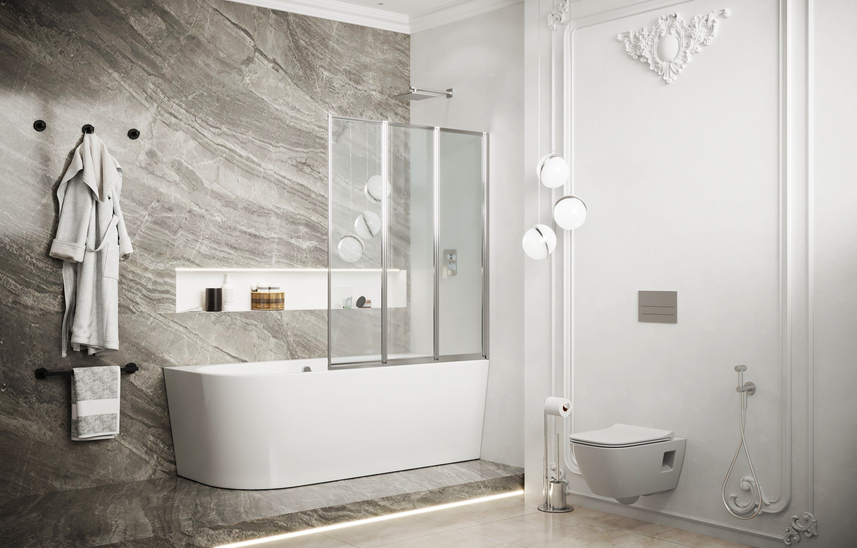 Шторка для ванны Ambassador Bath Screens 16041113 (900x1400), 1 место