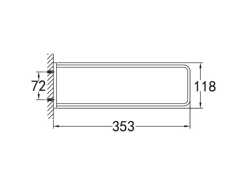 MAXIMA CZR-F-8915 Двойной полотенцедержатель, 353х118