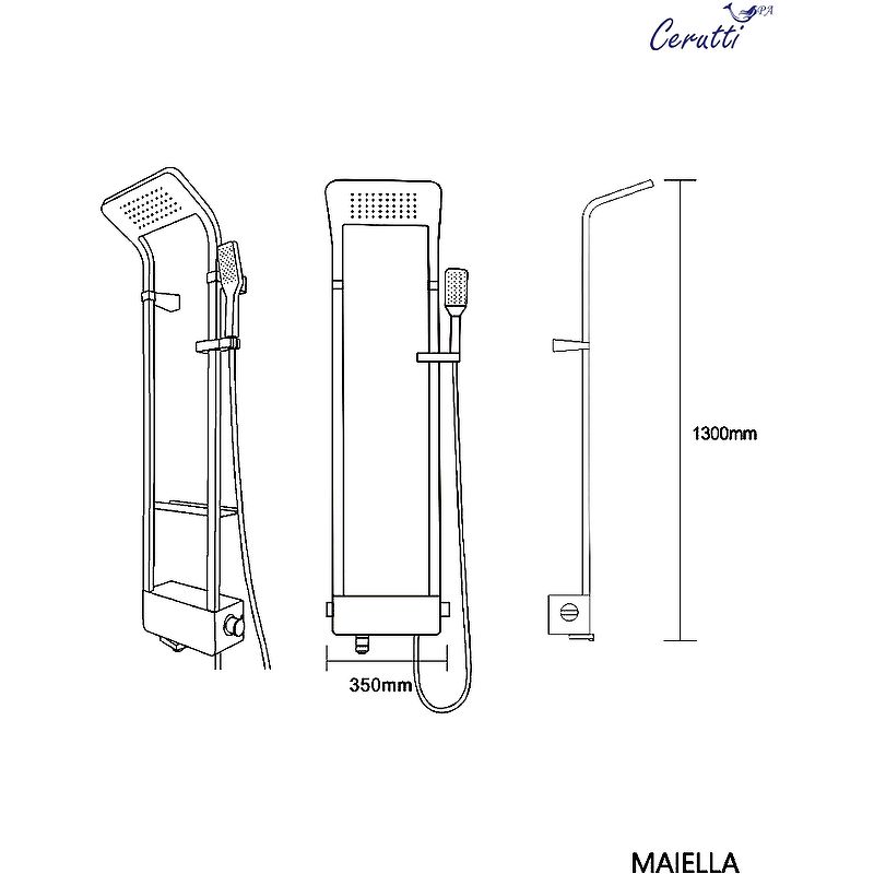 Панель MAIELLA B душевая Ceruttispa CT8985