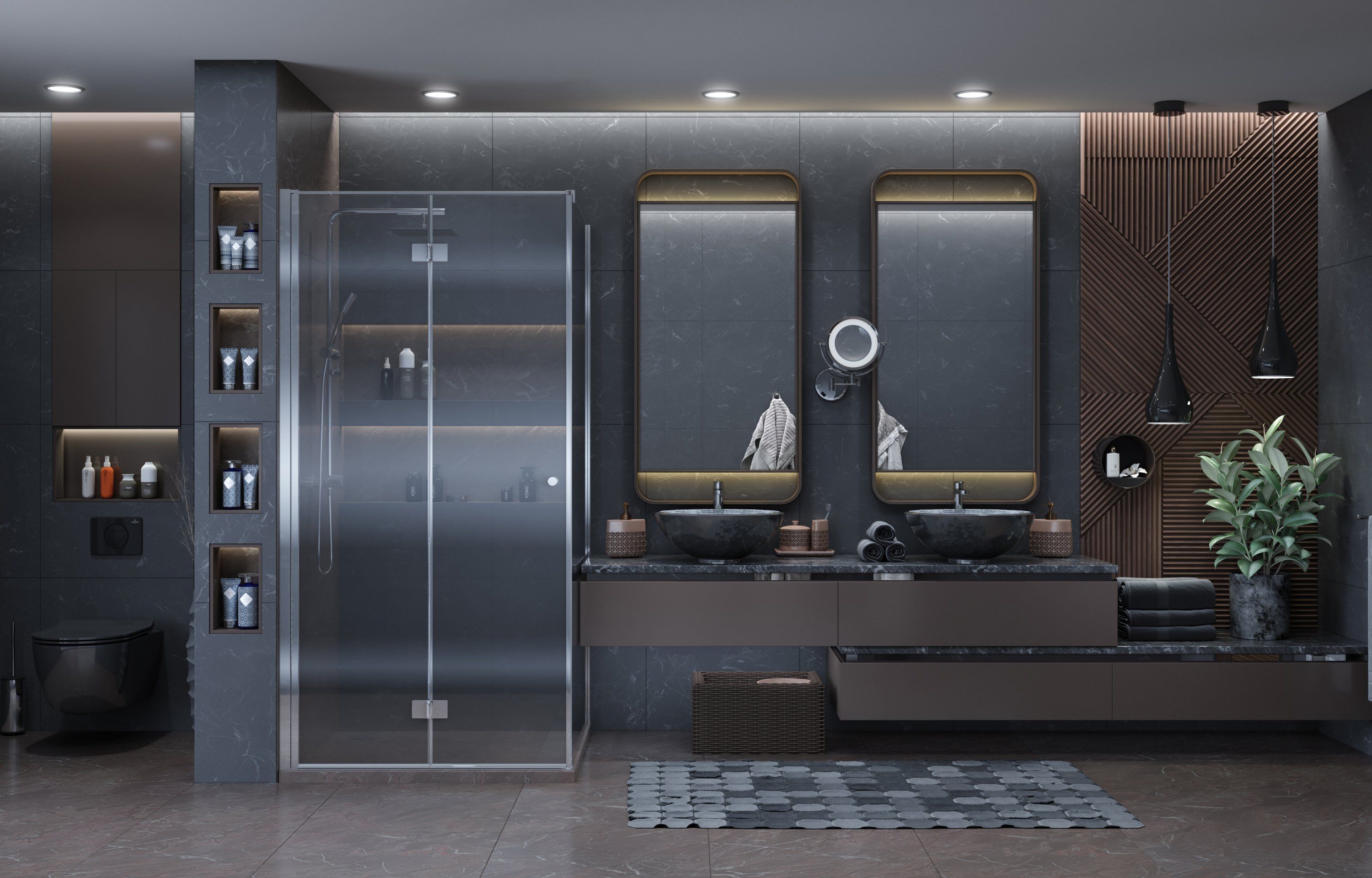 Душ. ограждение Ambassador Diamond 12011106L (1000x1000x2000), 1 место