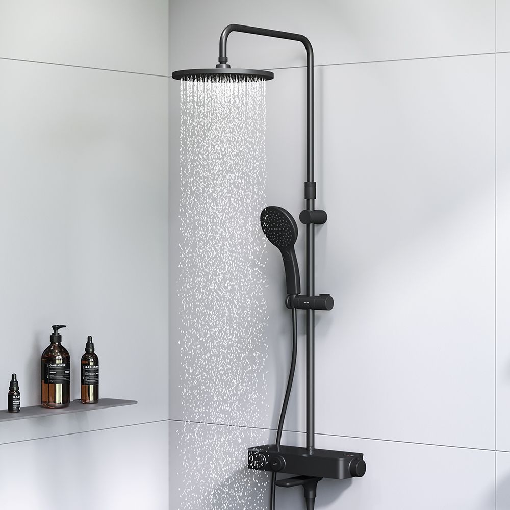 F0750A522 Inspire V2.0, душевая система, набор: см-ль д/ванны/душа с термостатом, верхний душ d 250