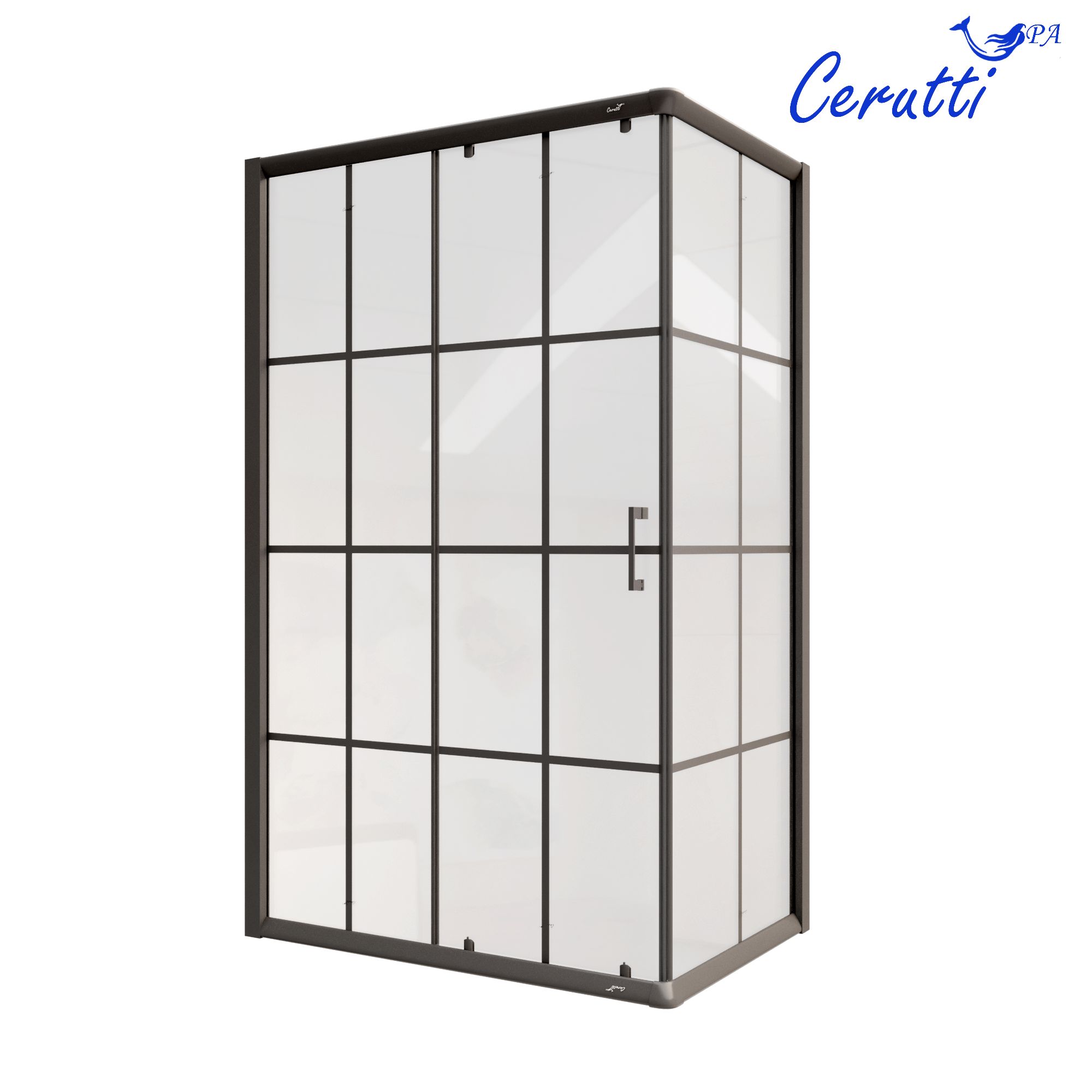 Стеклянное Ограждение MUZA120 душевое CeruttispaA без поддона (80x120x195)