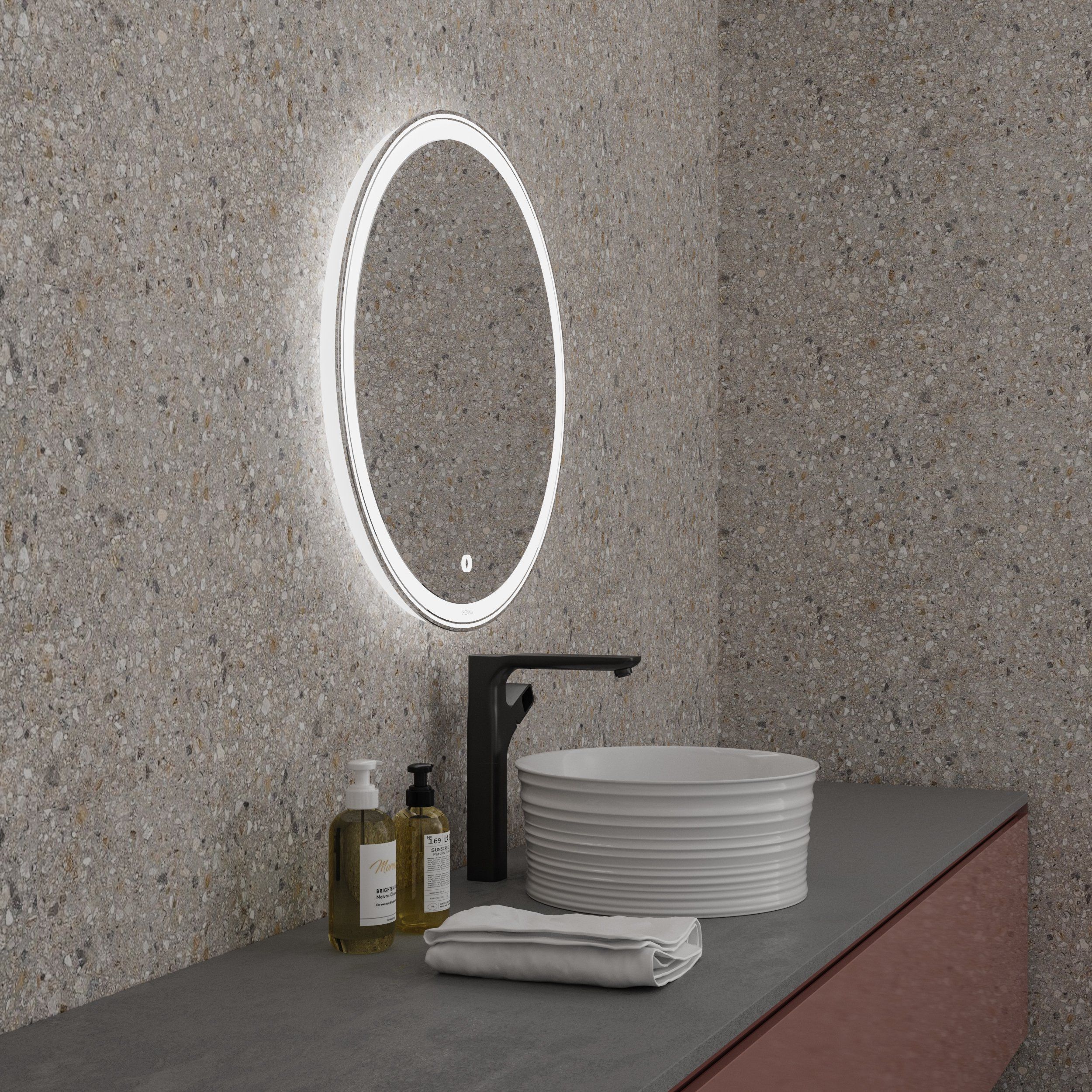 Зеркало SENTO D700 (700*700*45) LED с сенсорным выключателем