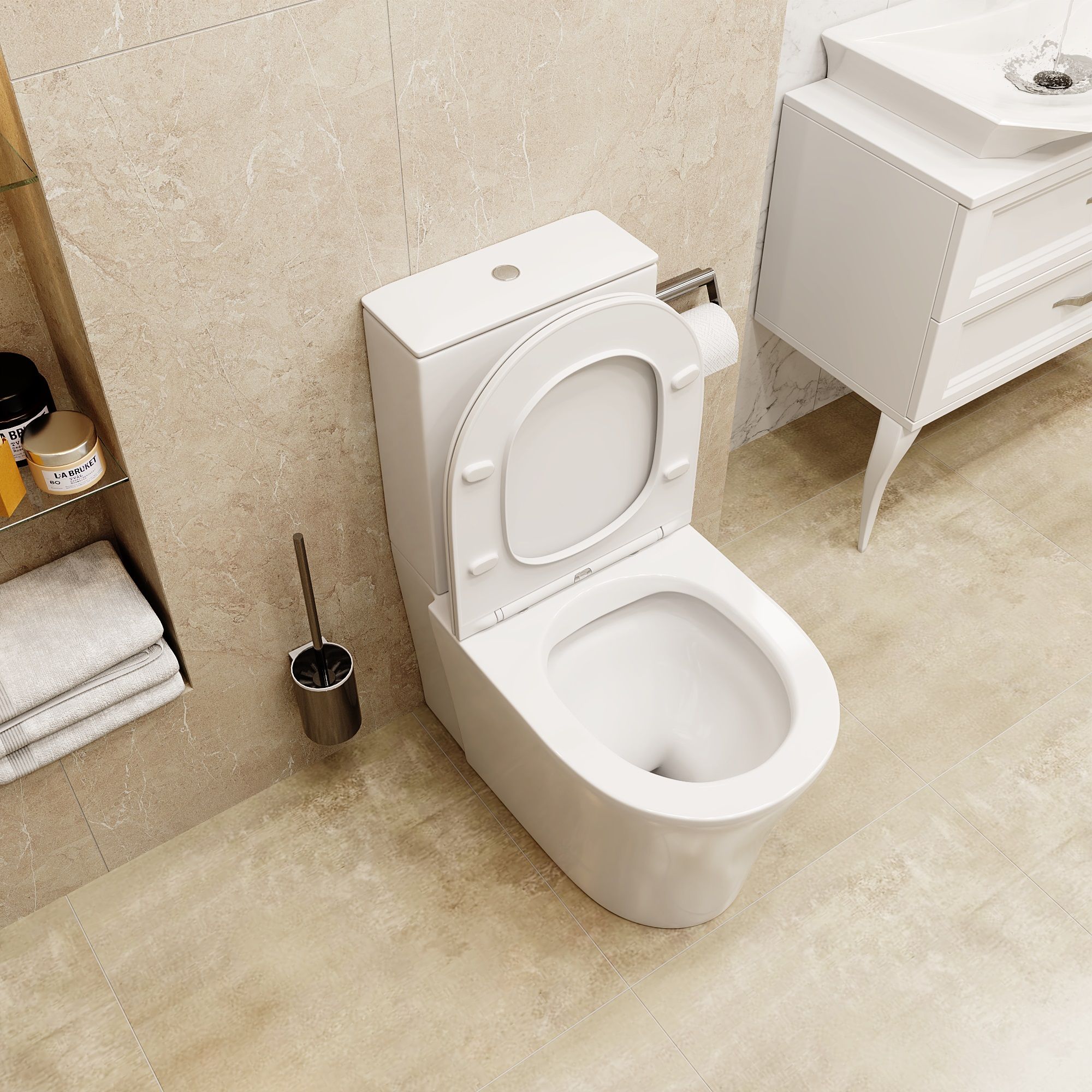 Унитаз-компакт SANTA напольный безободковый Ceruttispa CT8916